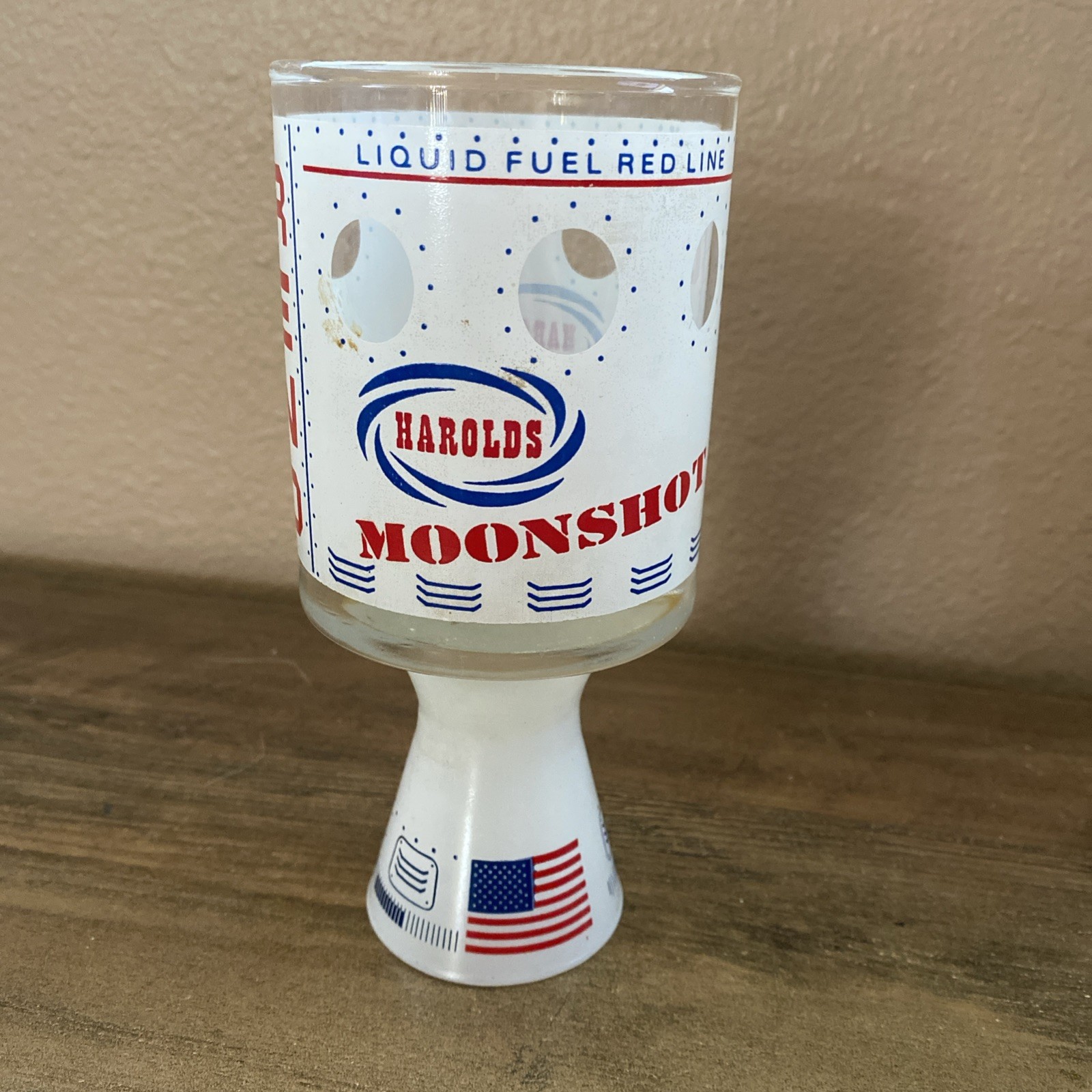 Vintage 1969 Apollo 11 Harold’s Club Moonshot Glass Tumbler