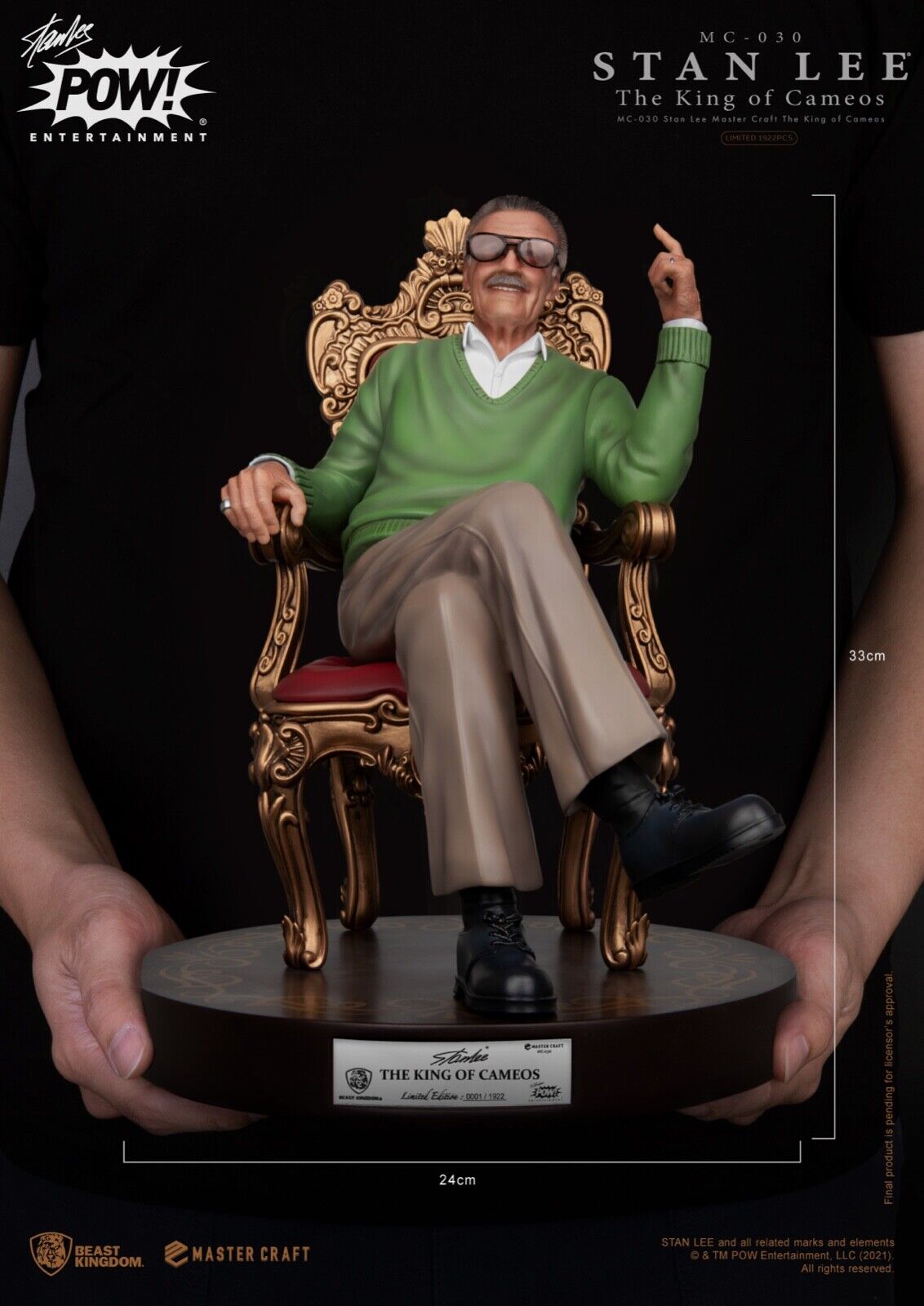 Beast Kingdom MC-030 Stan Lee The King of Cameos Master Craft Limited Statue