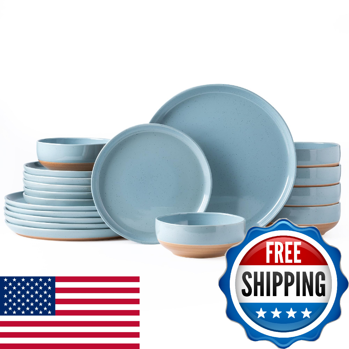 Amorarc Ceramic Dinnerware Sets For 6 18 Pieces Handpainted Plates And Bowls Amorarc Ceramic Dinnerware Sets For 6 18 Pieces Handpainted Plates And Bowls