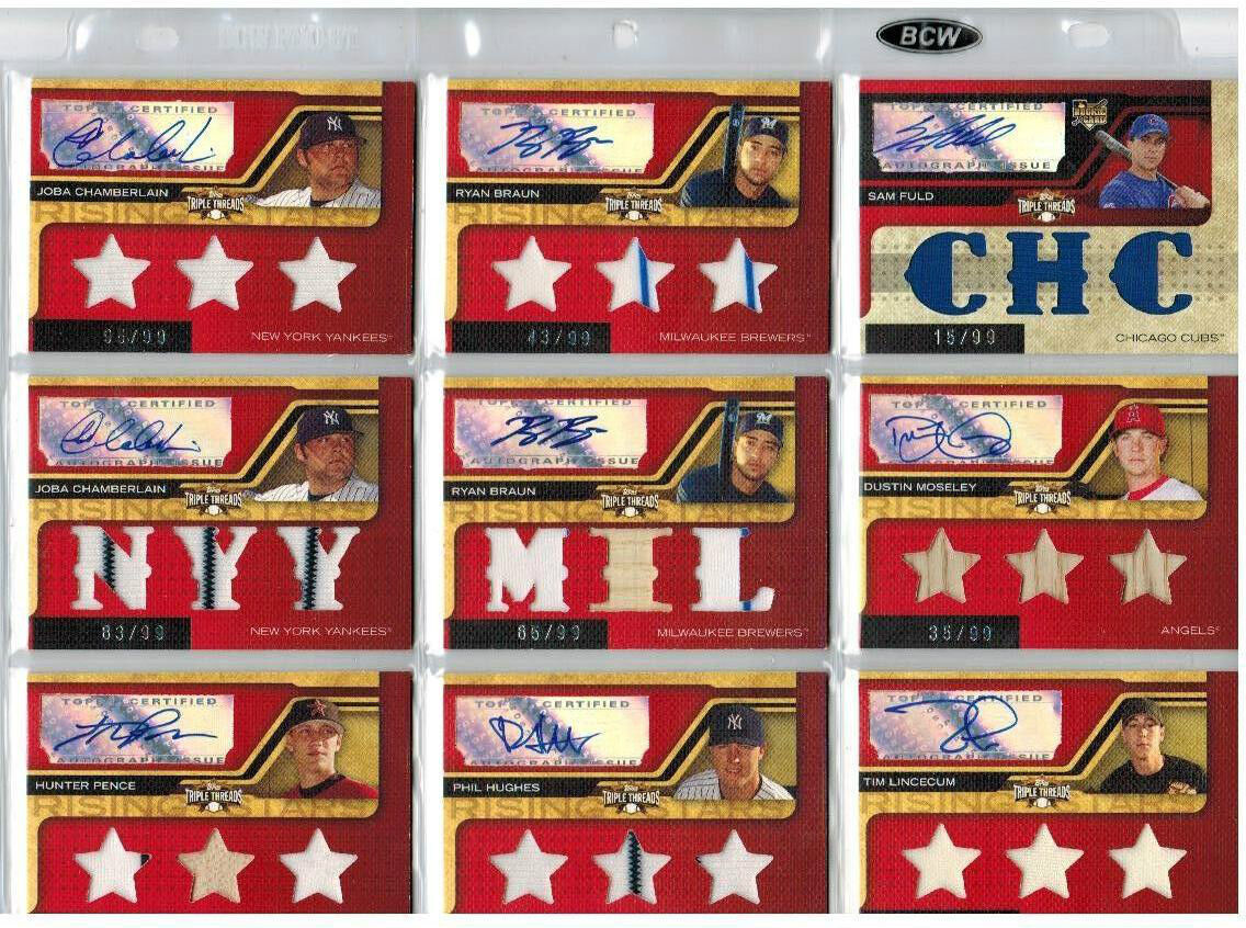 2008 TOPPS TRIPLE THREADS COMPLETE SET W/AUTO\'S AND VARIATIONS ROBINSON CANO