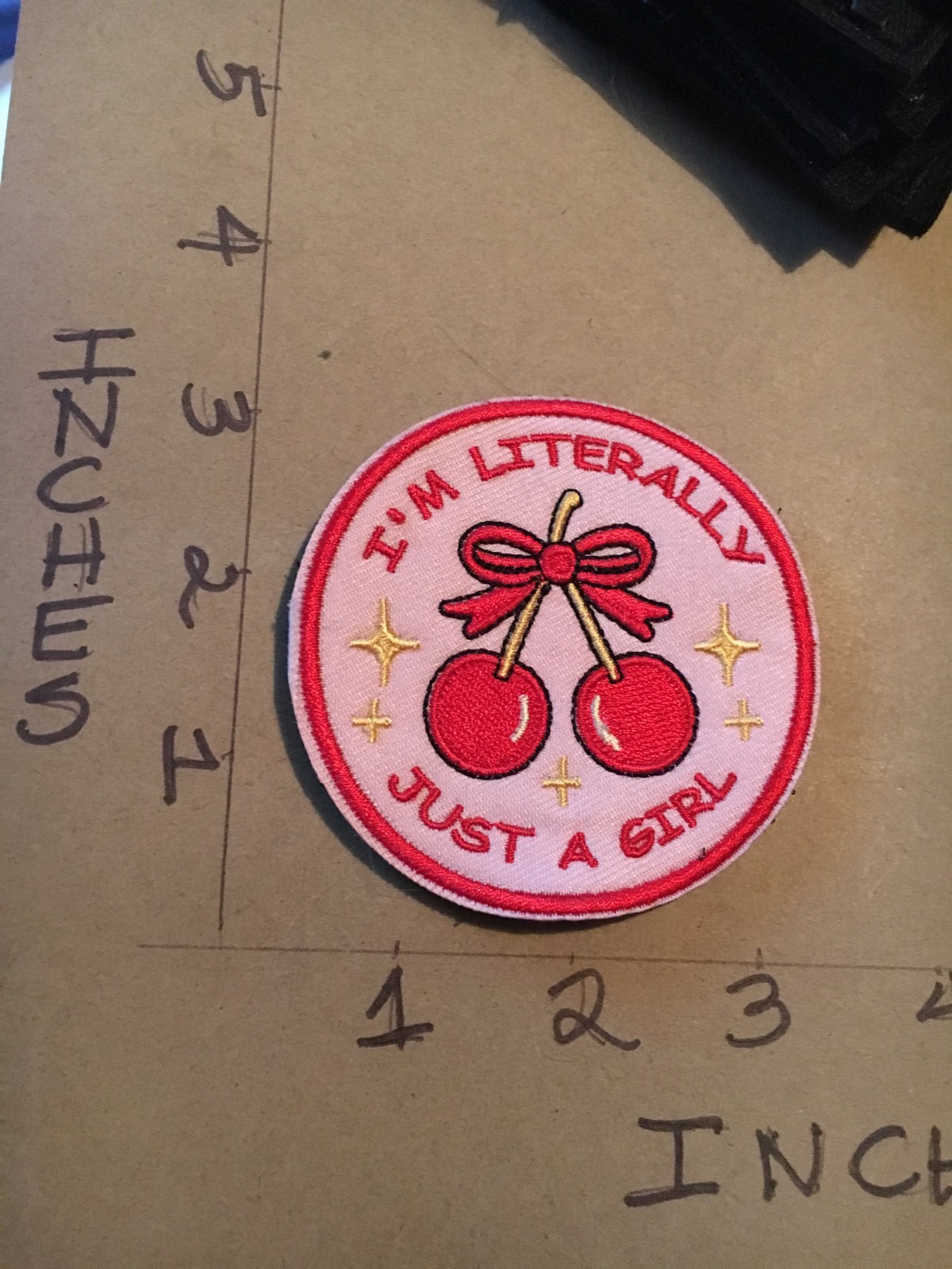 I\'m Literally Just a Girl morale patch with hook & loop back 6/23/26 I\'m Literally Just a Girl morale patch with hook & loop back 6/23/26