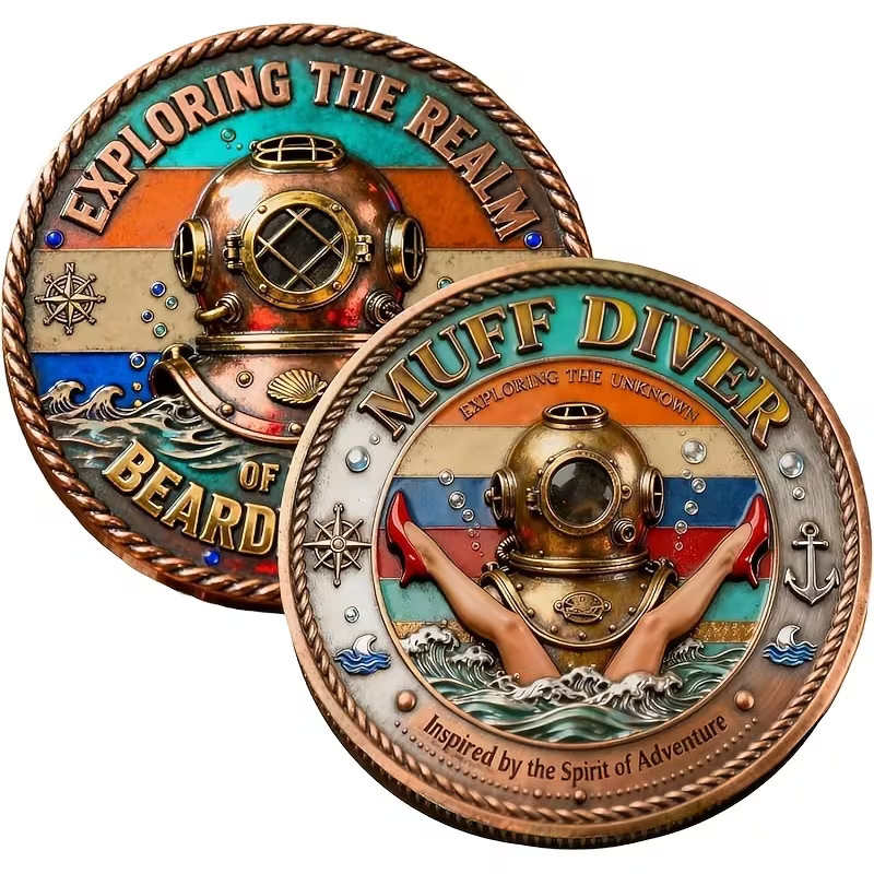 Muff Divers Union Coin Scuba Collectable Novelty Commemorative B 1-pc Muff Divers Union Coin Scuba Collectable Novelty Commemorative B 1-pc