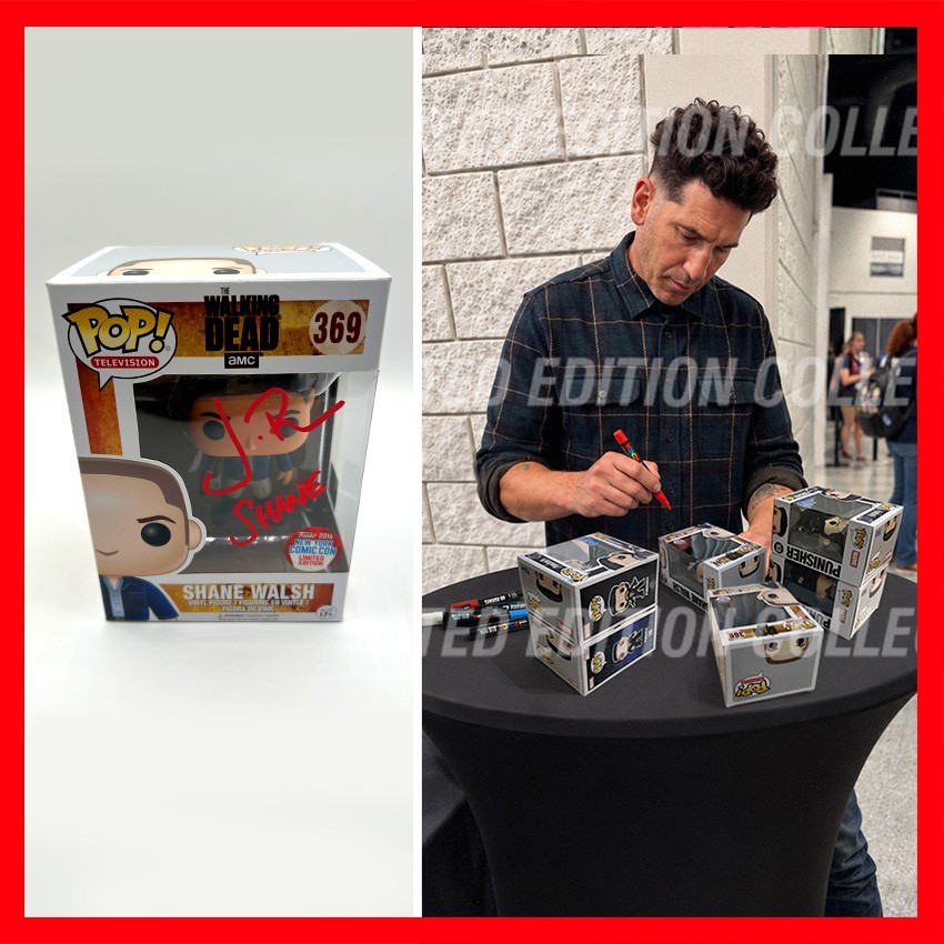 JON BERNTHAL SIGNED Shane Walsh Funko POP #369 - The Walking Dead - COA & PIC