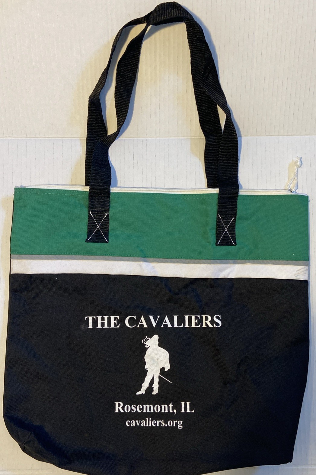vtg THE CAVALIERS Drum & Bugle Corps Black & Green duffel bag 16.5”x16” vtg THE CAVALIERS Drum & Bugle Corps Black & Green duffel bag 16.5”x16”
