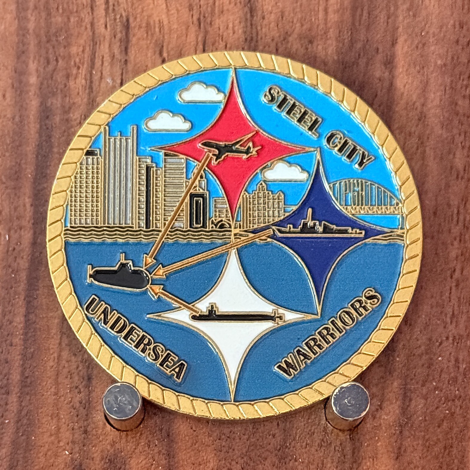 Naval Reserve Submarine Group Eight Pittsburgh Challenge Coin W#20 Naval Reserve Submarine Group Eight Pittsburgh Challenge Coin W#20