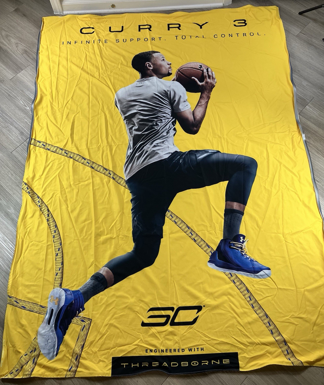 Stephen Curry Under Armour Curry 3 Banner 60x84 Inches One Sided Stephen Curry Under Armour Curry 3 Banner 60x84 Inches One Sided