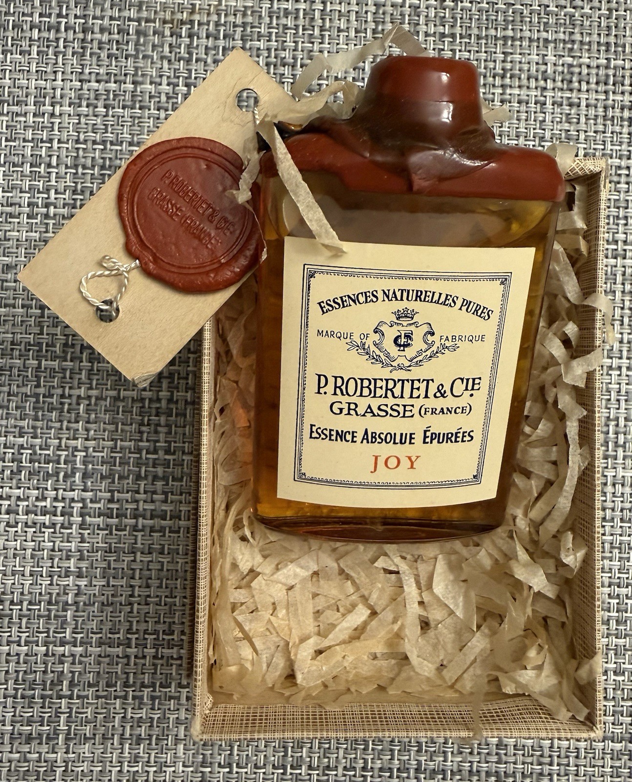 Antique French Perfume Essence P. Robertet & Cie Grasse, France JOY Antique French Perfume Essence P. Robertet & Cie Grasse, France JOY