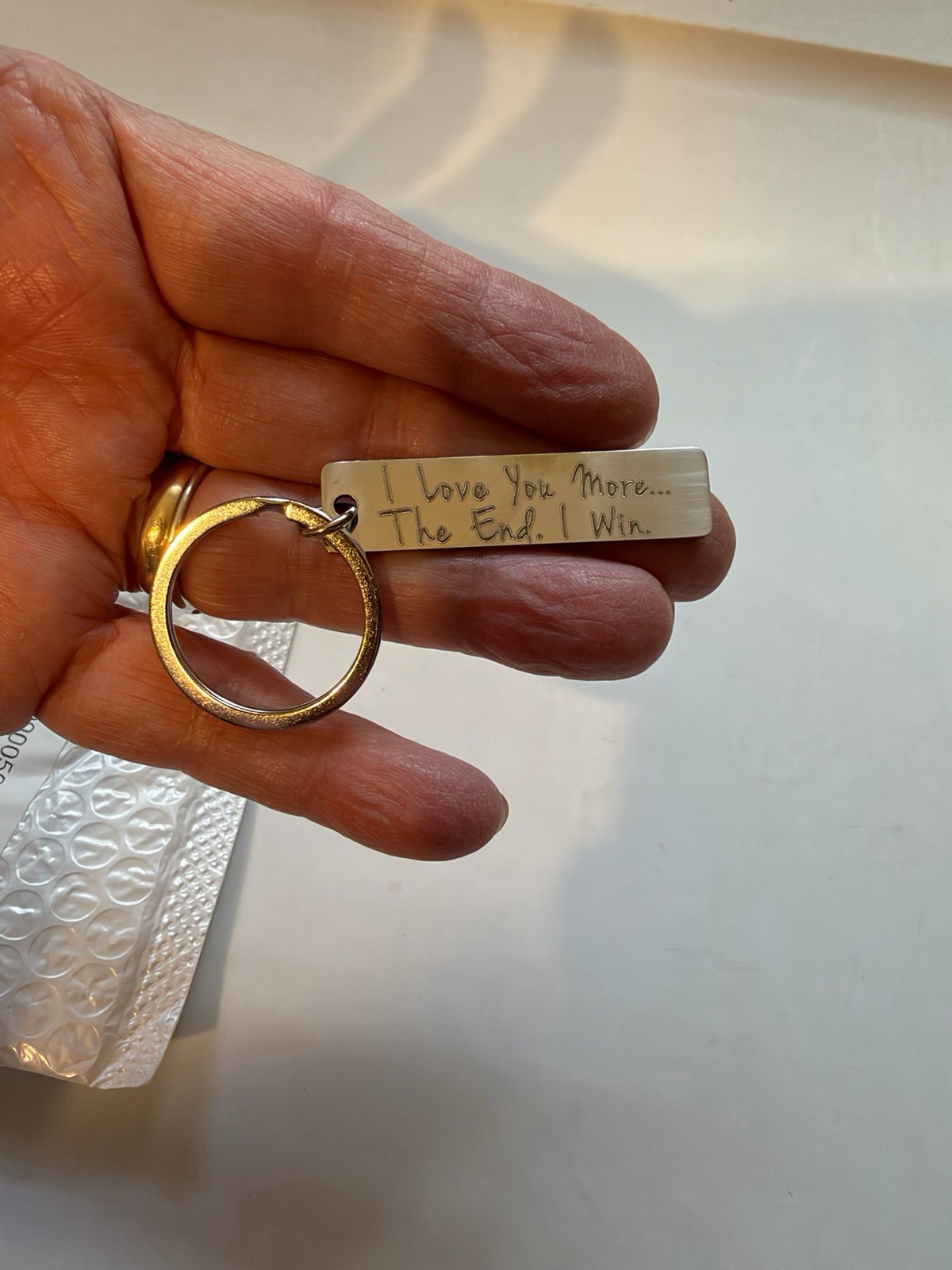 I love you more The End…I Win Keychain I love you more The End…I Win Keychain