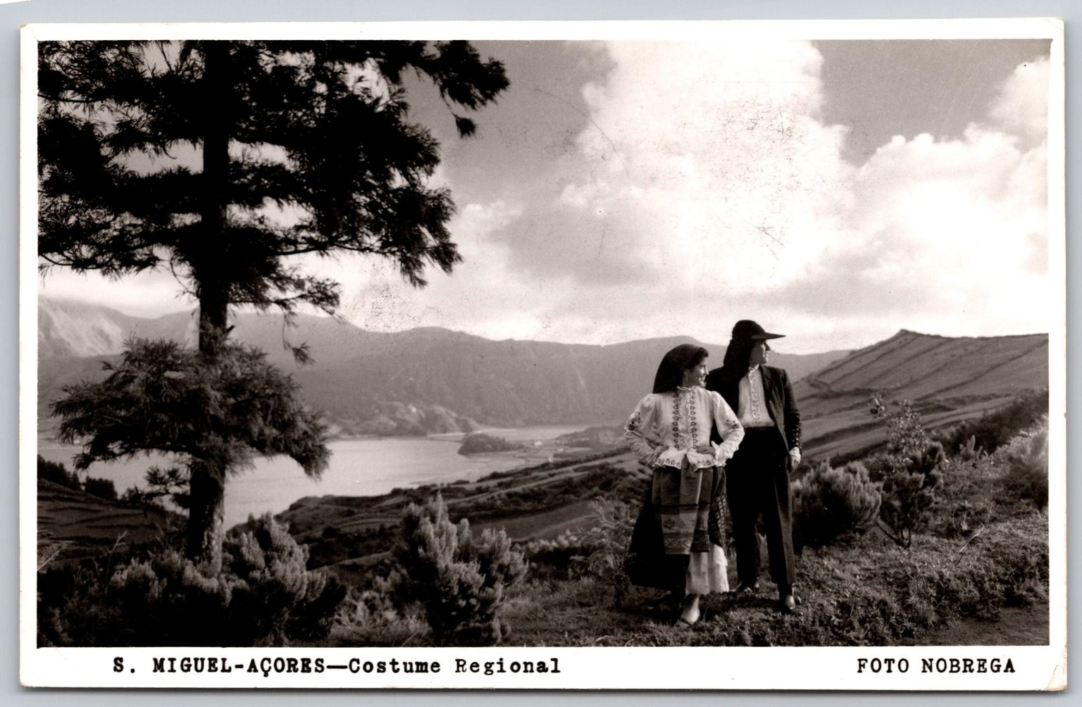 Vintage RPPC Postcard São Miguel Azores Regional Costume 1958 FOTO NOBREGA C433