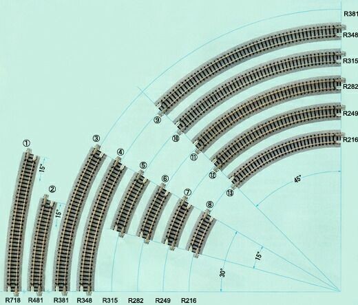 Curved Track R315-45° KATO 20-120 N Gauge Model Train Curved Track R315-45° KATO 20-120 N Gauge Model Train