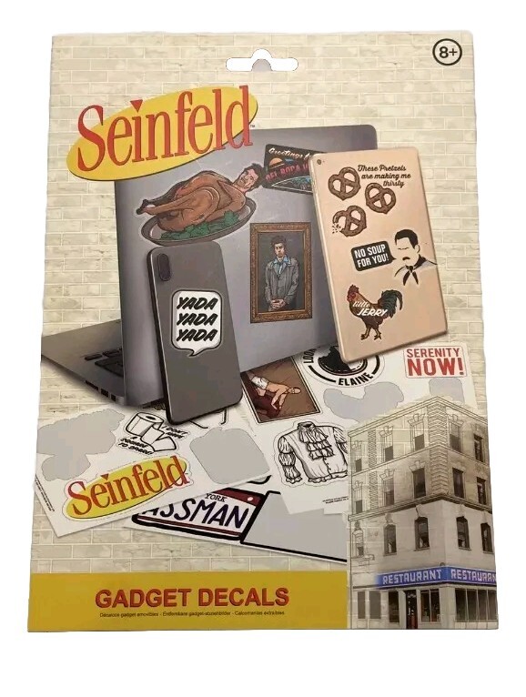 Seinfeld TV Show Decal Set (Includes 20 Stickers) Vinyl Wall Art Decor Paladone Seinfeld TV Show Decal Set (Includes 20 Stickers) Vinyl Wall Art Decor Paladone