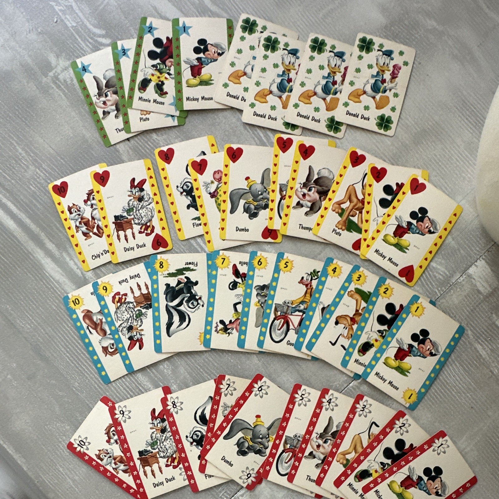 Vintage 1950s/1960s Whitman Walt Disney Disneyland Card Game - 38 Card Lot Vintage 1950s/1960s Whitman Walt Disney Disneyland Card Game - 38 Card Lot