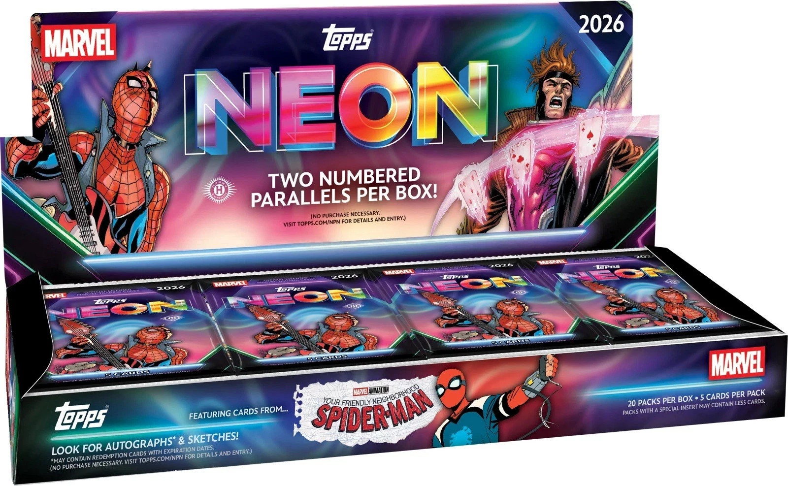 2026 Topps Neon Marvel - Hobby Box - SEALED - Presale 2026 Topps Neon Marvel - Hobby Box - SEALED - Presale