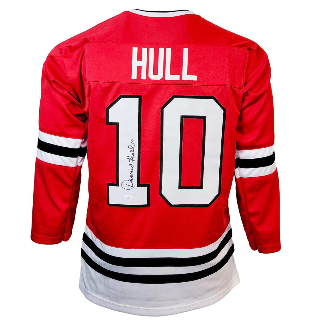 Dennis Hull Signed Chicago Red Hockey Jersey (JSA)