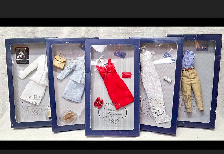 NIB (5) Five Franklin Mint Diana The People's Princess Outfits BIN05 DS36