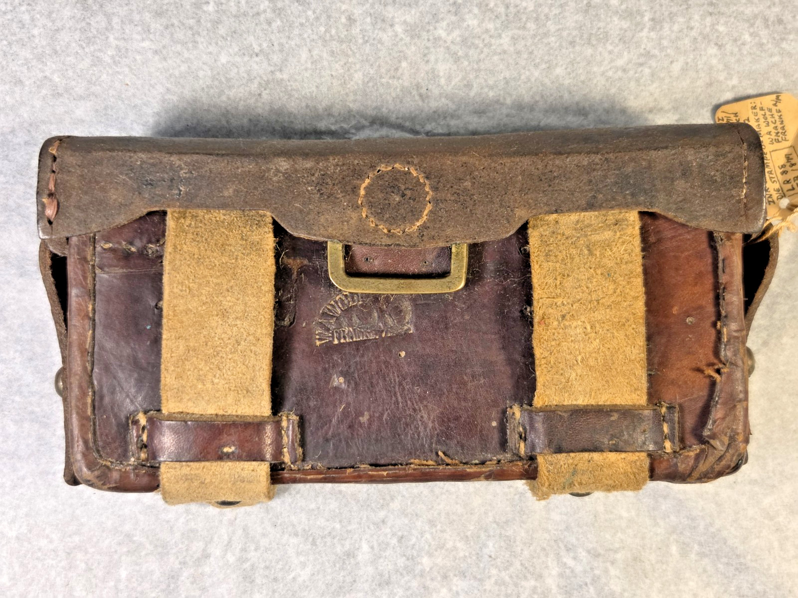 Rare Imperial German M1871 Mauser Leather Ammo Pouch-1874/1877 Unit Marked LR88 Rare Imperial German M1871 Mauser Leather Ammo Pouch-1874/1877 Unit Marked LR88
