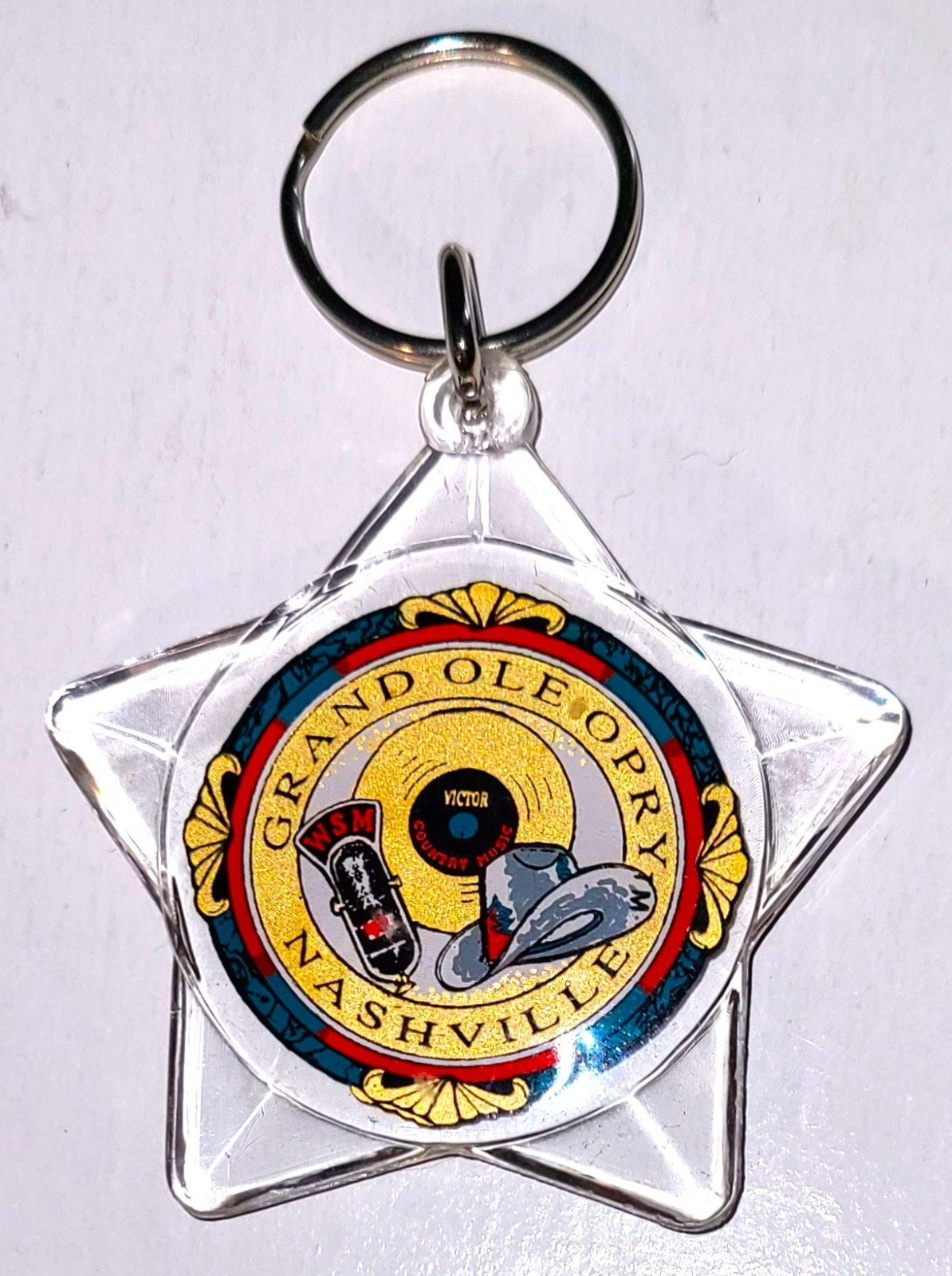 VTG Collectable Grand Old Opry Nashville Star Acrylic 1980s Keychain