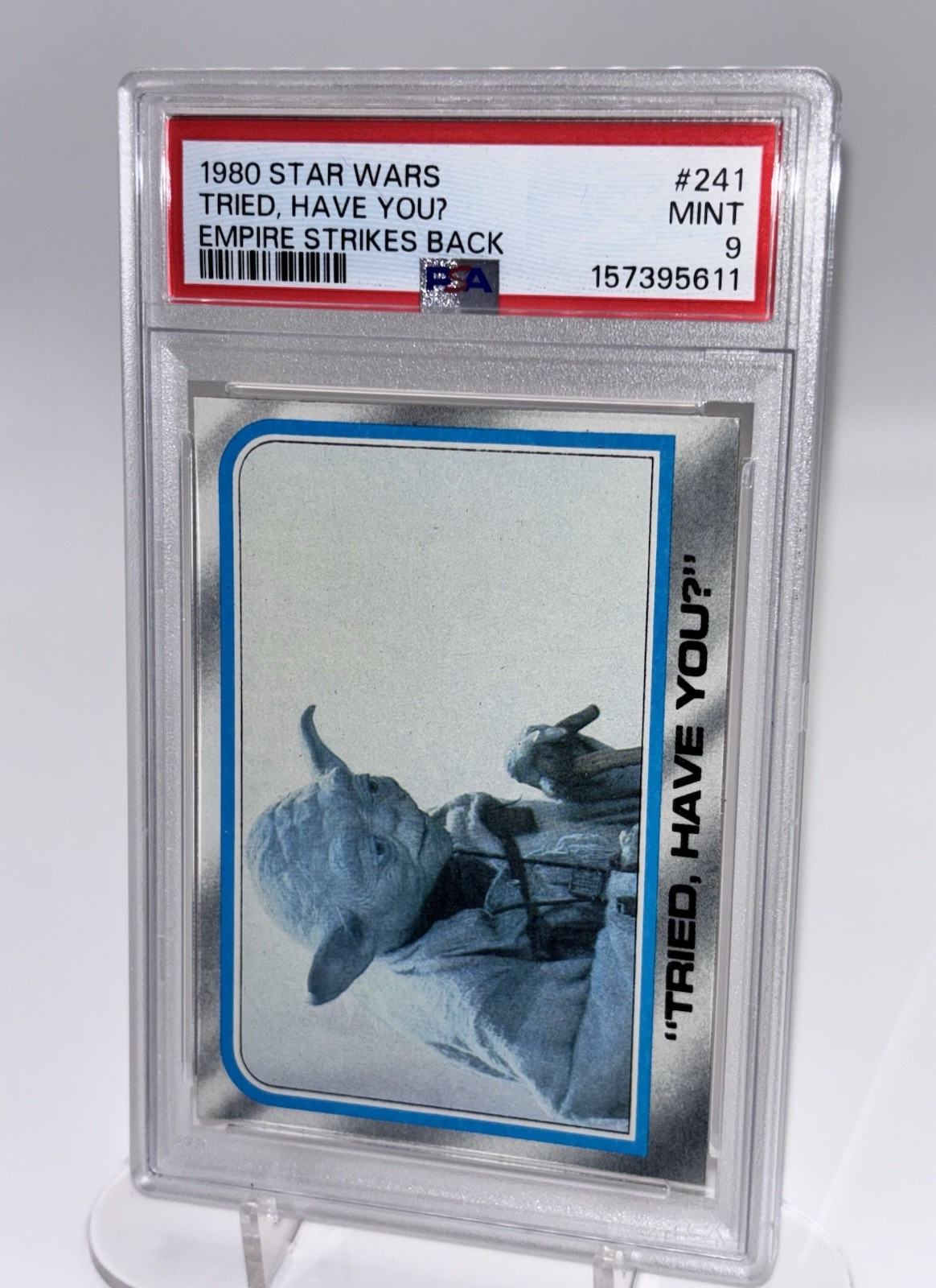 1980 Empire Strikes Back TRIED HAVE YOU Card #241 / YODA / PSA 9 MINT 1980 Empire Strikes Back TRIED HAVE YOU Card #241 / YODA / PSA 9 MINT