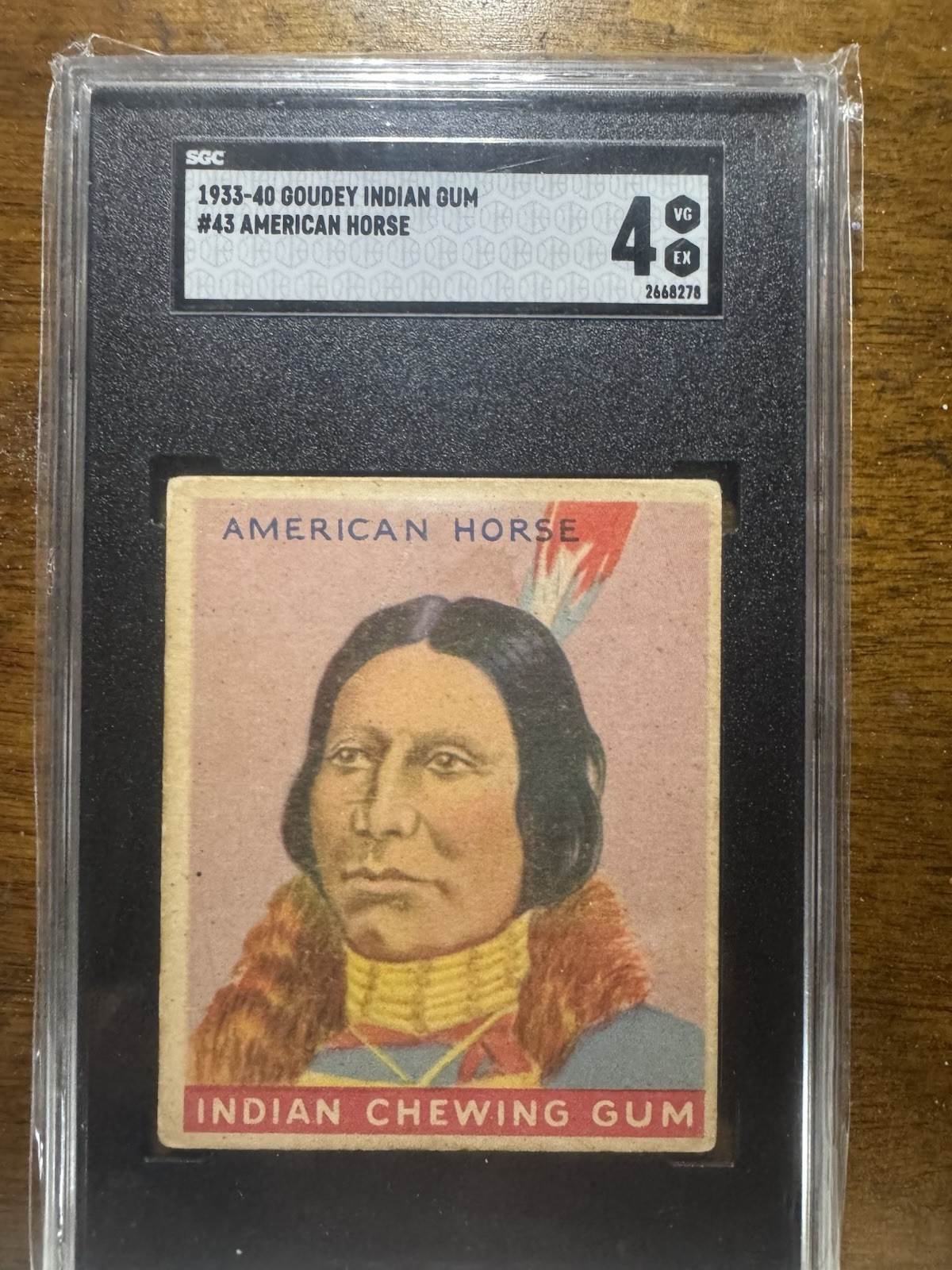 1933-40 Goudey Indian Gum #43 American Horse