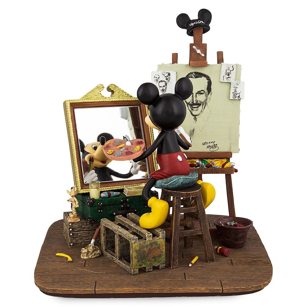 Disney Walt Mickey Mouse Self-Portrait Figurine Disneyland Paris Disney Walt Mickey Mouse Self-Portrait Figurine Disneyland Paris