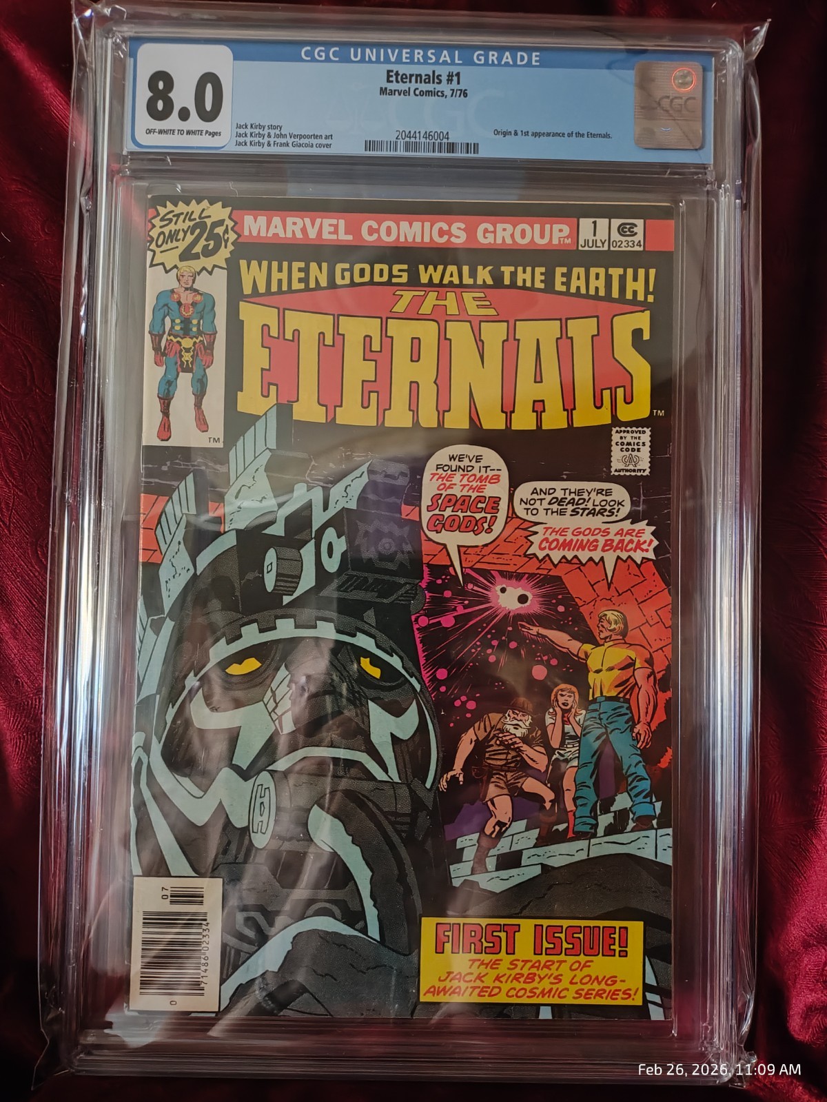 Eternals #1 30¢ Variant CGC 8.0 1976 Jack Kirby Key Bronze Age Marvel Newsstand