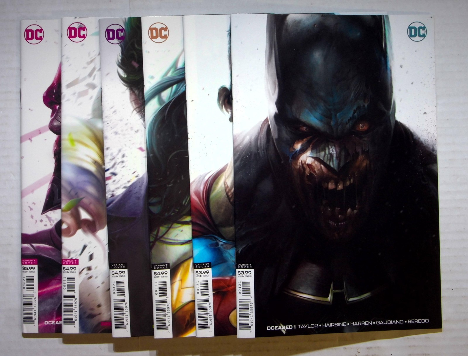 DCeased - Full 6 Issue Run Lot - Variant Covers - 1, 2, 3, 4, 5, 6 - DC Comics