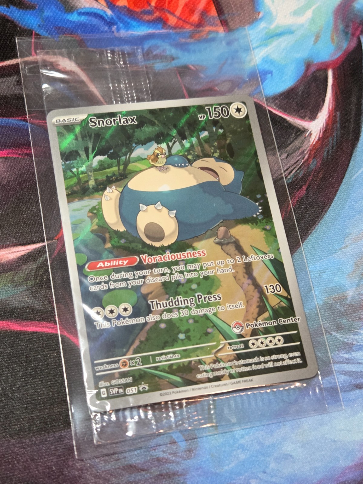 Pokémon TCG Snorlax SVP 051 Pokemon Center Stamped Promo SEALED .. Pokémon TCG Snorlax SVP 051 Pokemon Center Stamped Promo SEALED ..