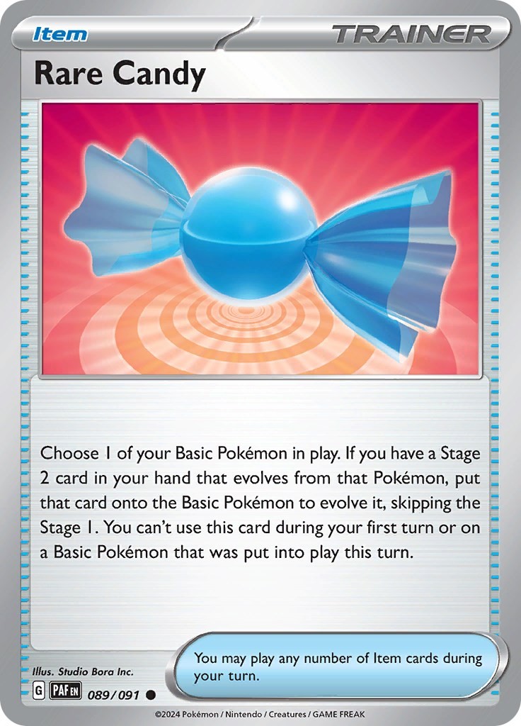 PAF Rare Candy Reverse Holofoil 089/091 C NM PAF Rare Candy Reverse Holofoil 089/091 C NM