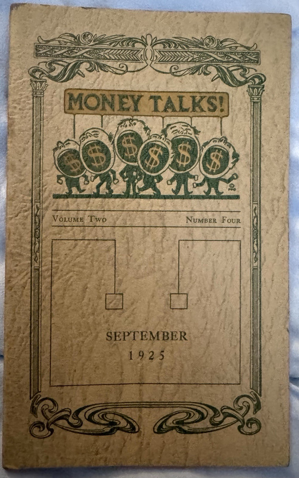 Antique September 1925 Penn National Bank Financial Publication Book Money Talks Antique September 1925 Penn National Bank Financial Publication Book Money Talks