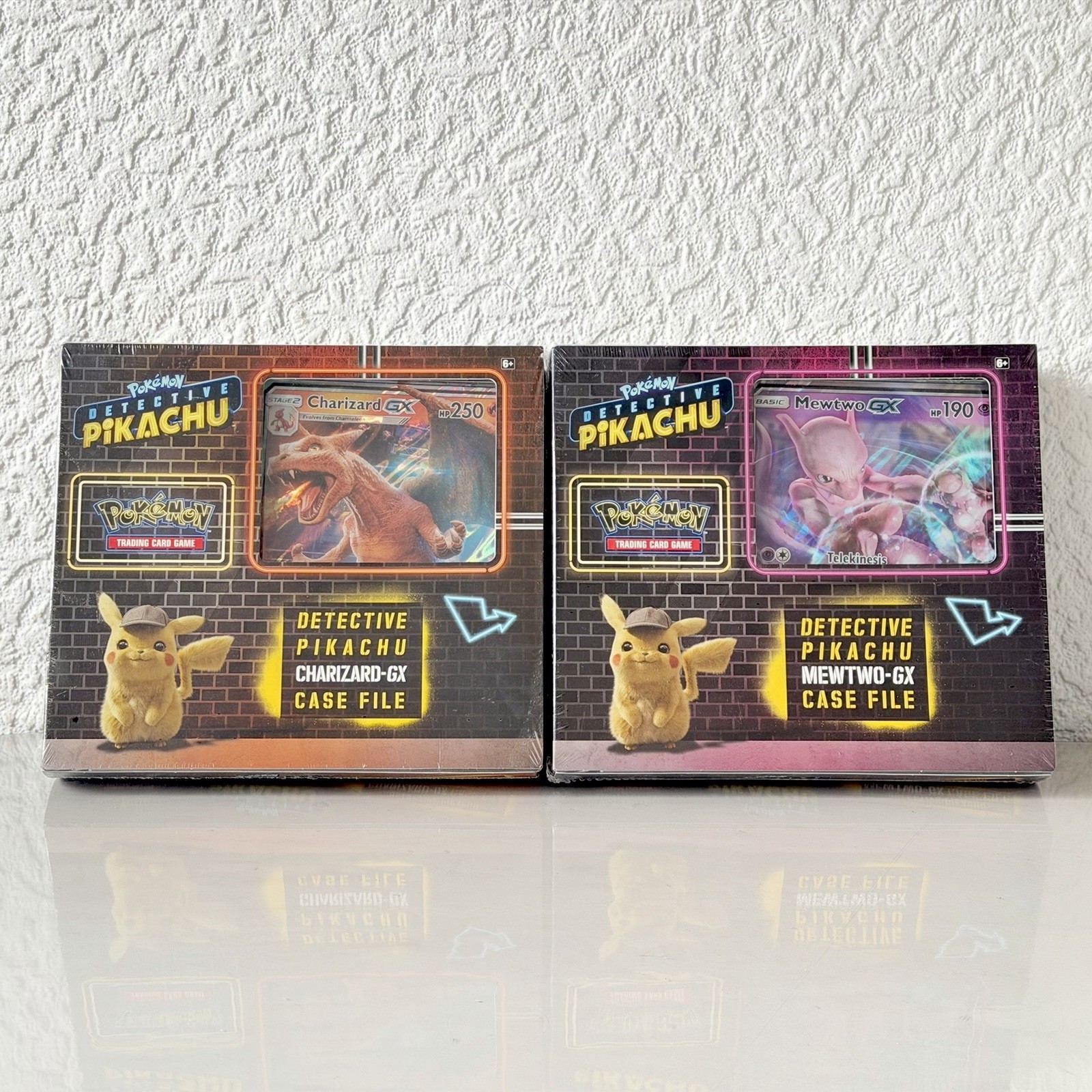 Pokemon Detective Pikachu Charizard-GX & Mewtwo-GX Case File New & Sealed