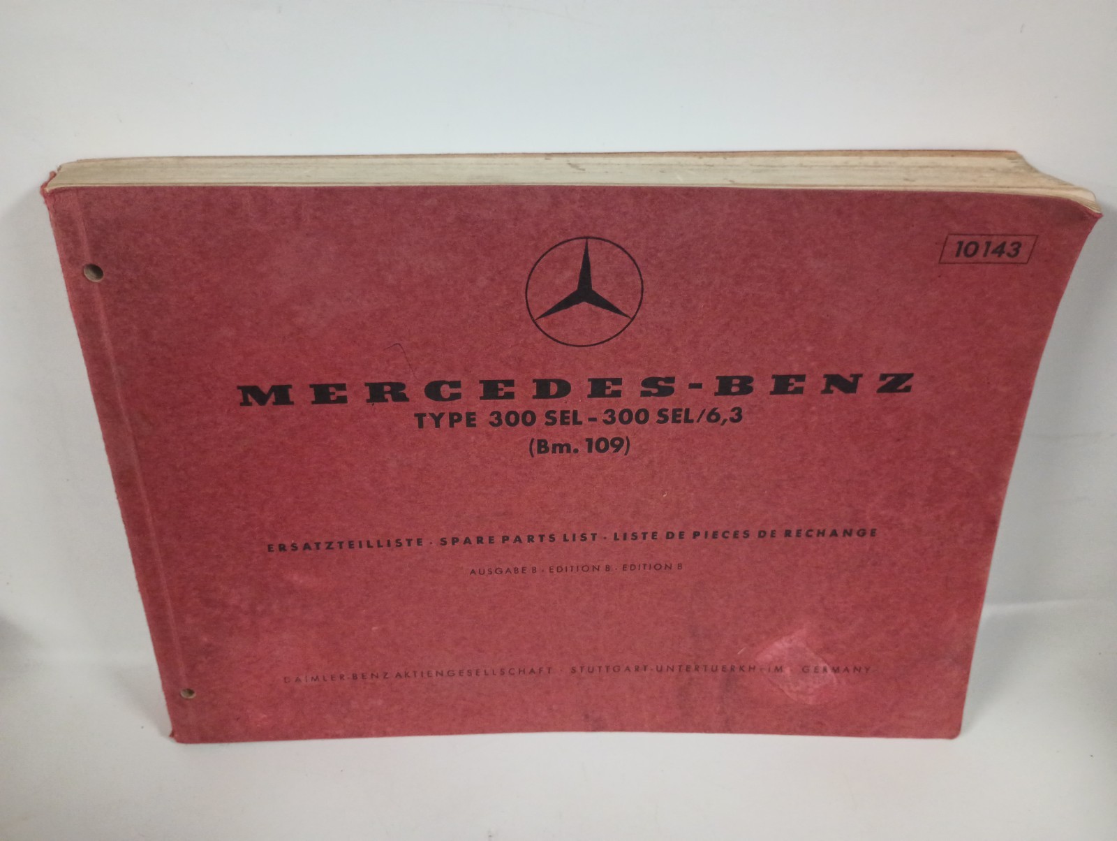 Mercedes Benz Book 300 SEL Catalog Vintage Manual 1960s 1970s Original 