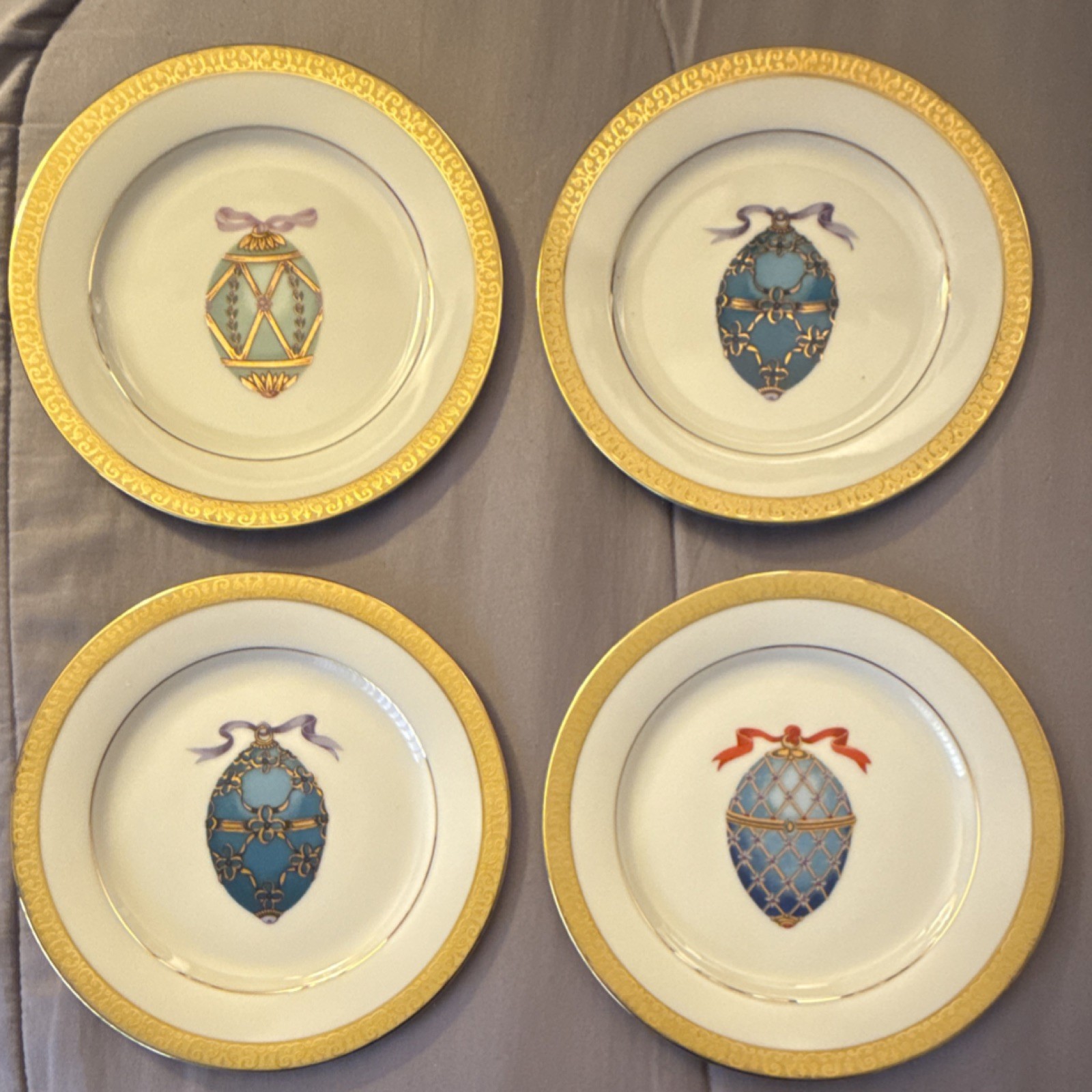 Royal Gallery Gold Buffet Porcelain Collector: 1 Plate-Faberge Egg Royal Gallery Gold Buffet Porcelain Collector: 1 Plate-Faberge Egg