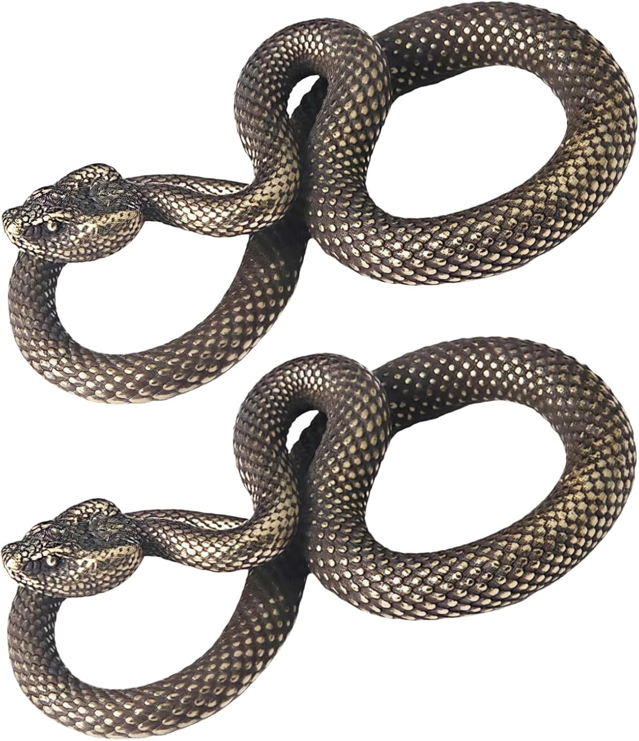 2Pcs Bronze Snake Figurine Decor High Simulation Fantasy Brass Vintage Style Sna