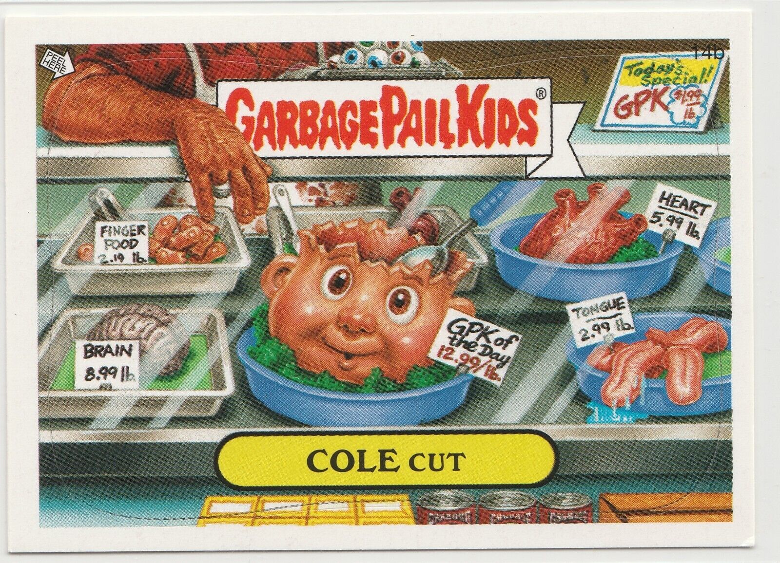 2007 Topps Garbage Pail Kids All-New Series 6 Cole Cut 14b GPK die cut sticker