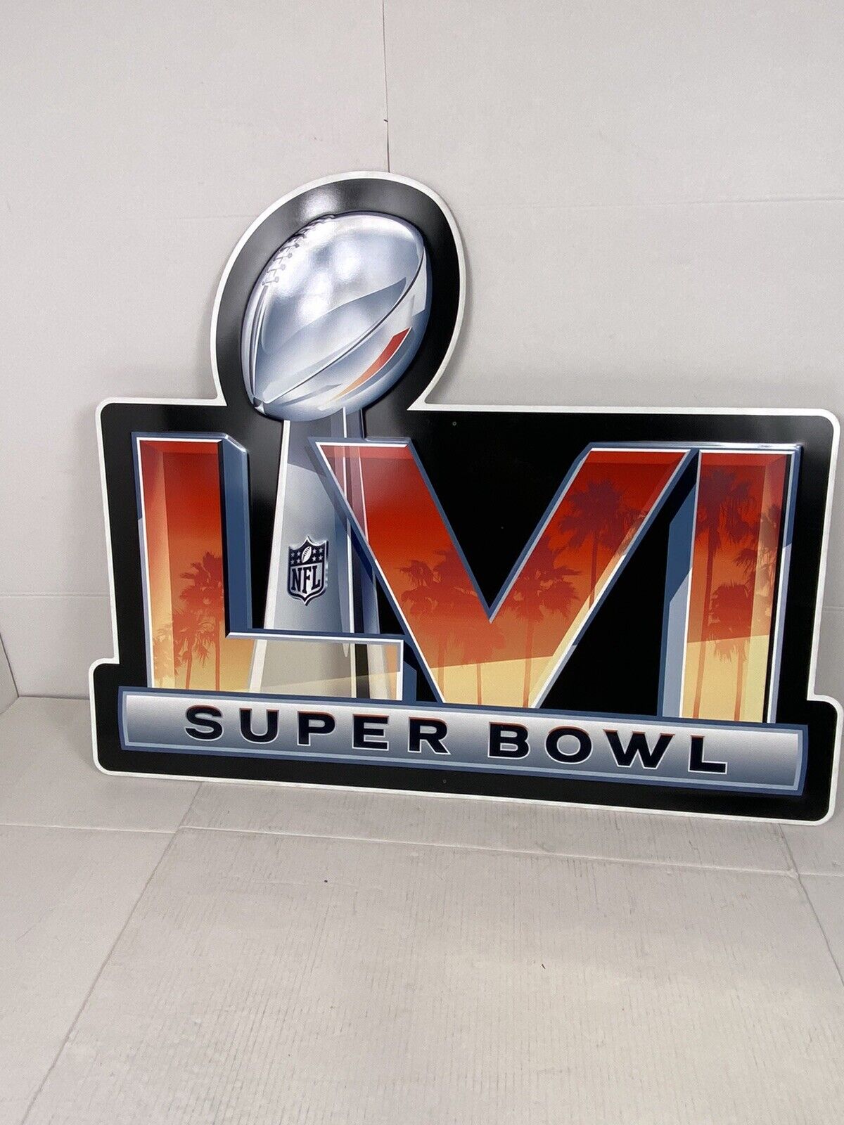 2022 Super Bowl 56 LVI LOS ANGELES METAL TIN SIGN MAN CAVE LA RAMS CHAMPION