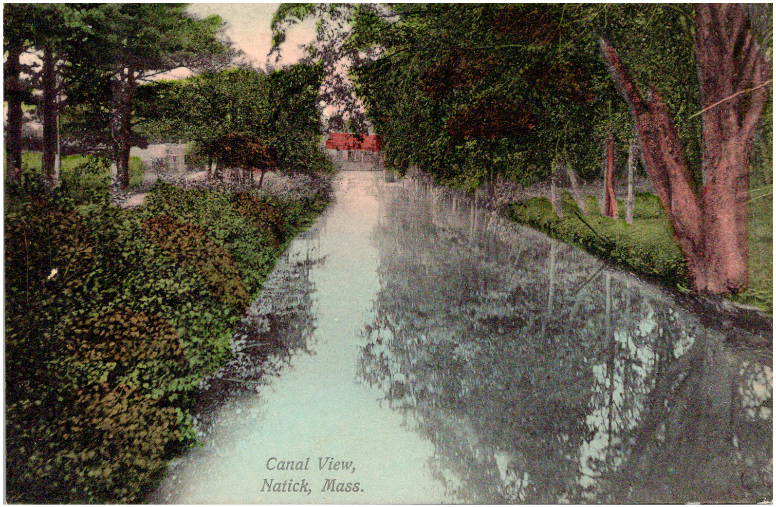 Canal View in Natick Massachusetts MA 1900s Antique Postcard Canal View in Natick Massachusetts MA 1900s Antique Postcard