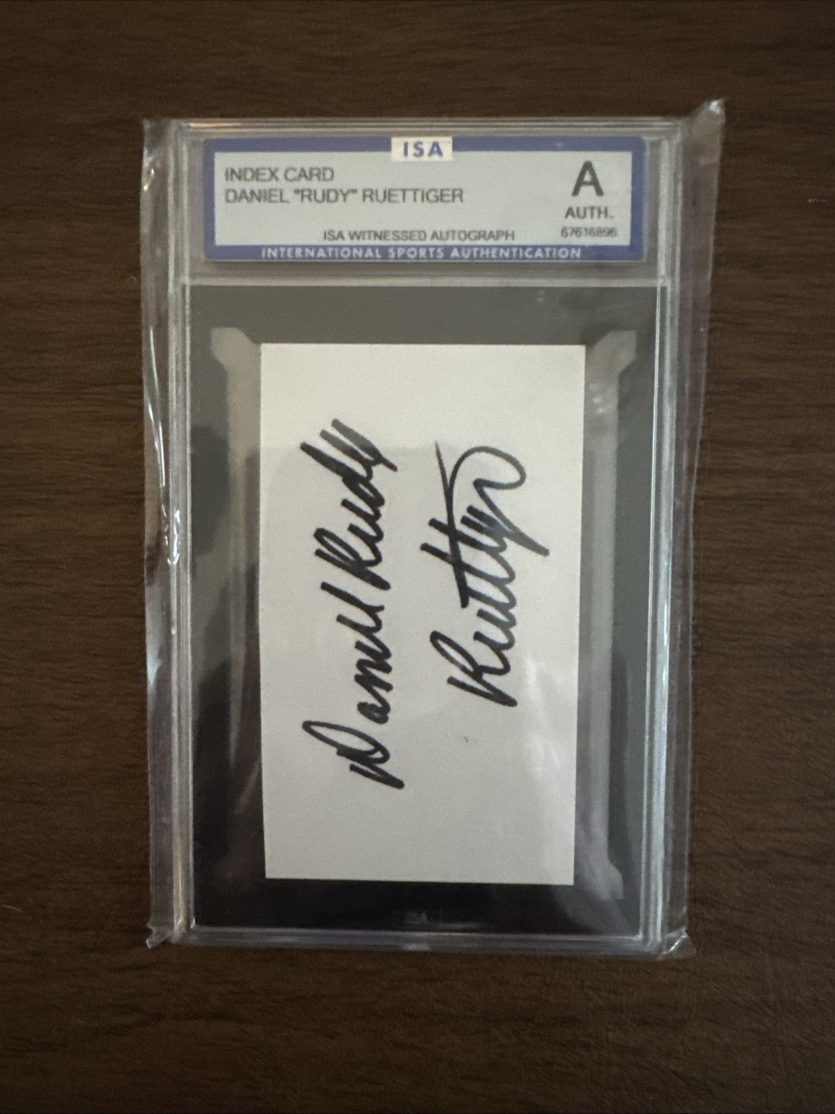 Daniel Rudy Ruettiger Authentic Auto Authograph Signed Daniel Rudy Ruettiger Authentic Auto Authograph Signed