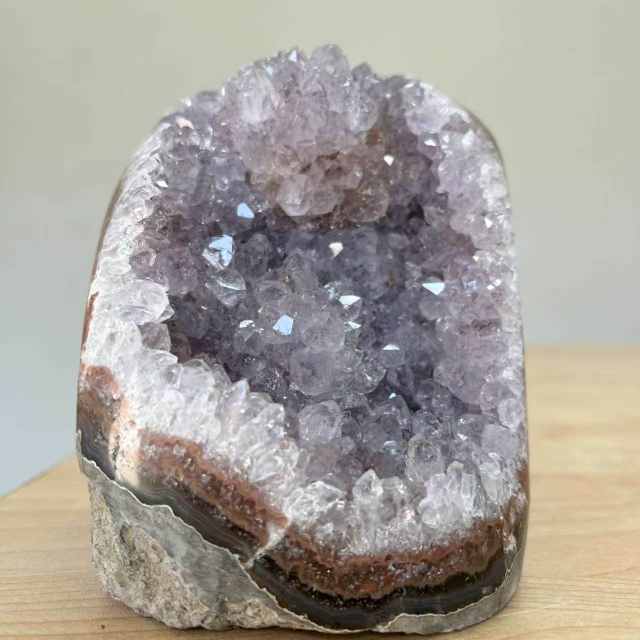 3LB Natural Amethyst Geode Cluster Crystal Mineral Specimen Healing Decor Gift