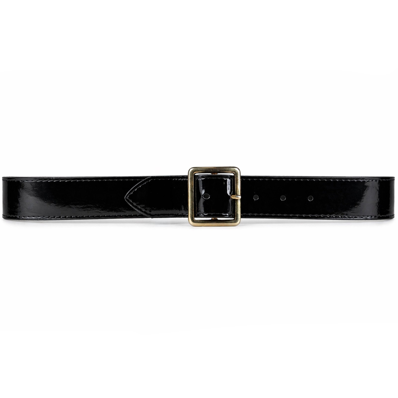 Gold Buckle / 36 - US Military Black Leather Parade Prom Dress Belt