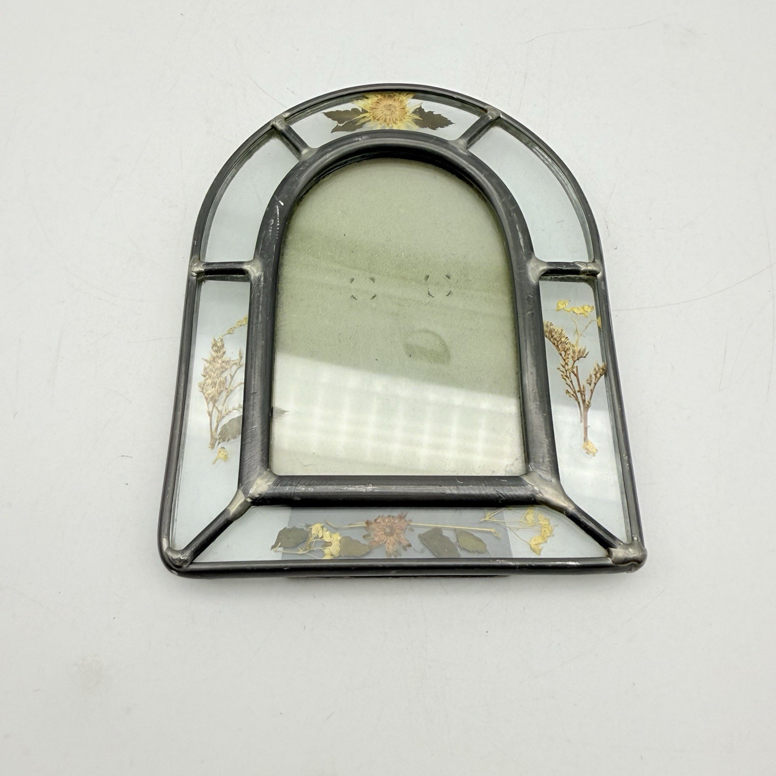 Vintage Small Dried Flower Glass Frame Vintage Small Dried Flower Glass Frame