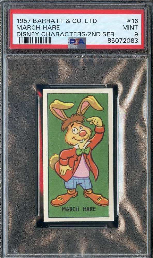 1957 BARRATT DISNEY CHARACTERS #16 MARCH HARE PSA 9 *DS15841 1957 BARRATT DISNEY CHARACTERS #16 MARCH HARE PSA 9 *DS15841
