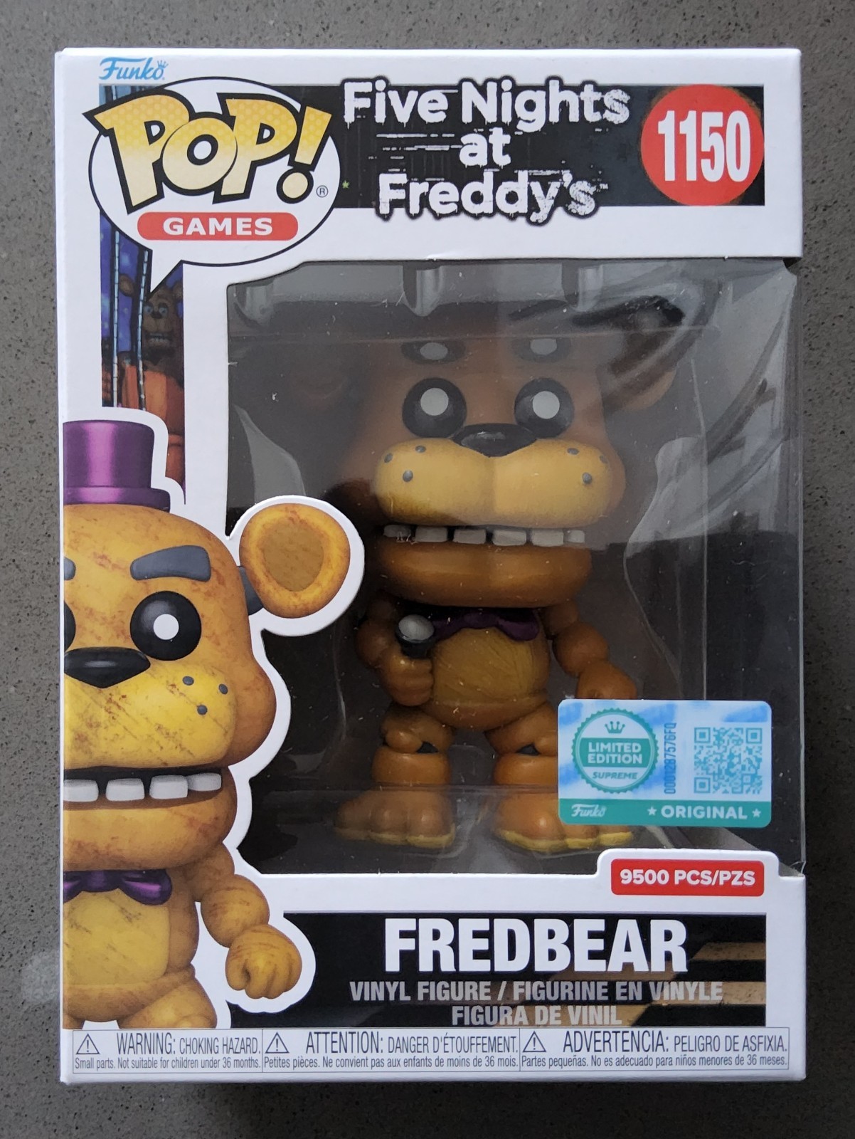 Funko Pop Five Nights at Freddy's Fredbear #1150 EE Limited Edition 9500 PCS Funko Pop Five Nights at Freddy's Fredbear #1150 EE Limited Edition 9500 PCS