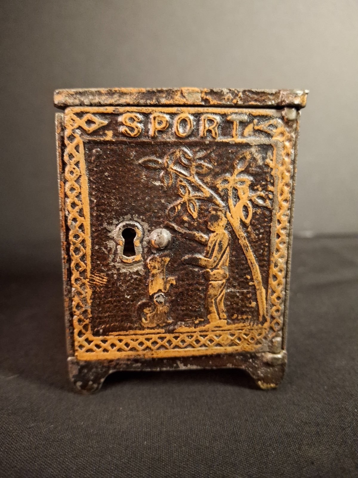 Antique 1882 Kyser & Rex Cast Iron Sport Safe Bank Elephant Giraffe Dog Patented