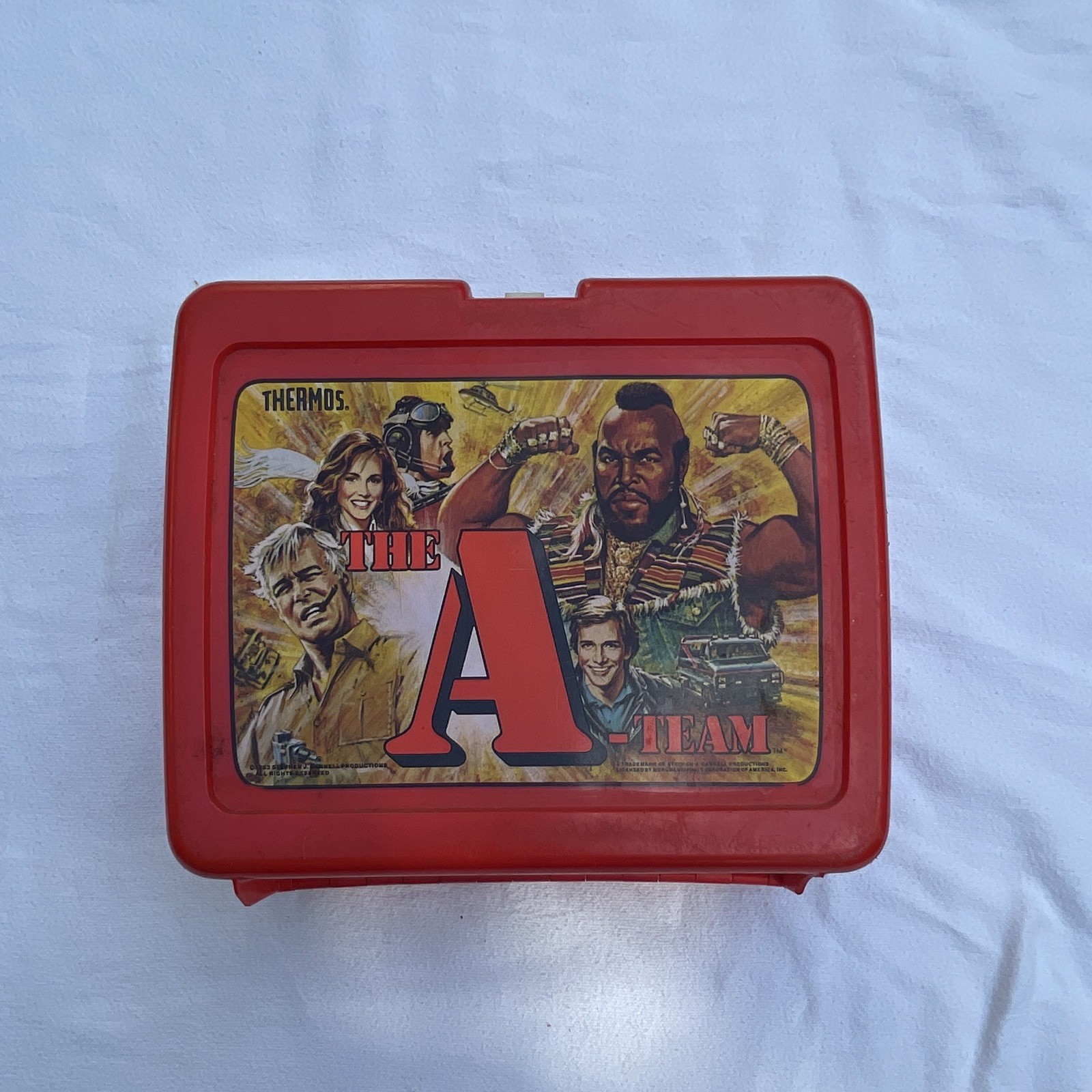The A-Team 1983 Plastic Thermos Lunch Box