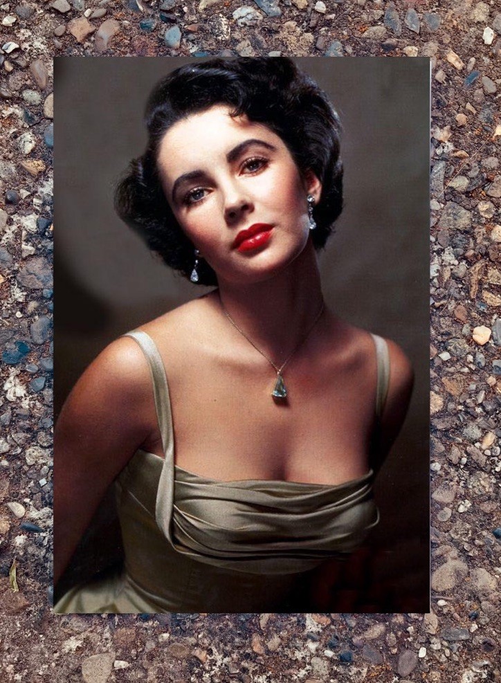 Elizabeth Taylor Vintage Hollywood Glamour Gown 4x6 Photo Lustre Print Studio