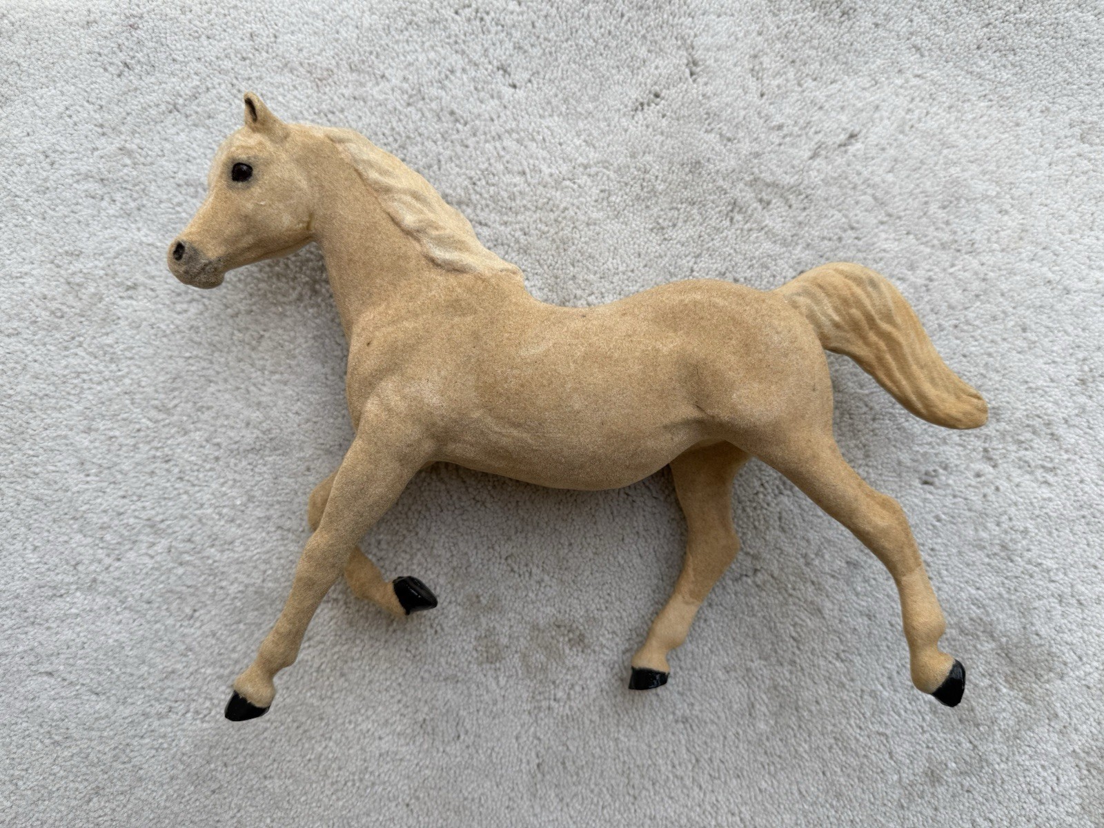 Rare Vintage Breyer Horse Riegseckers Custom Flocked Palomino Running Mare Rare Vintage Breyer Horse Riegseckers Custom Flocked Palomino Running Mare