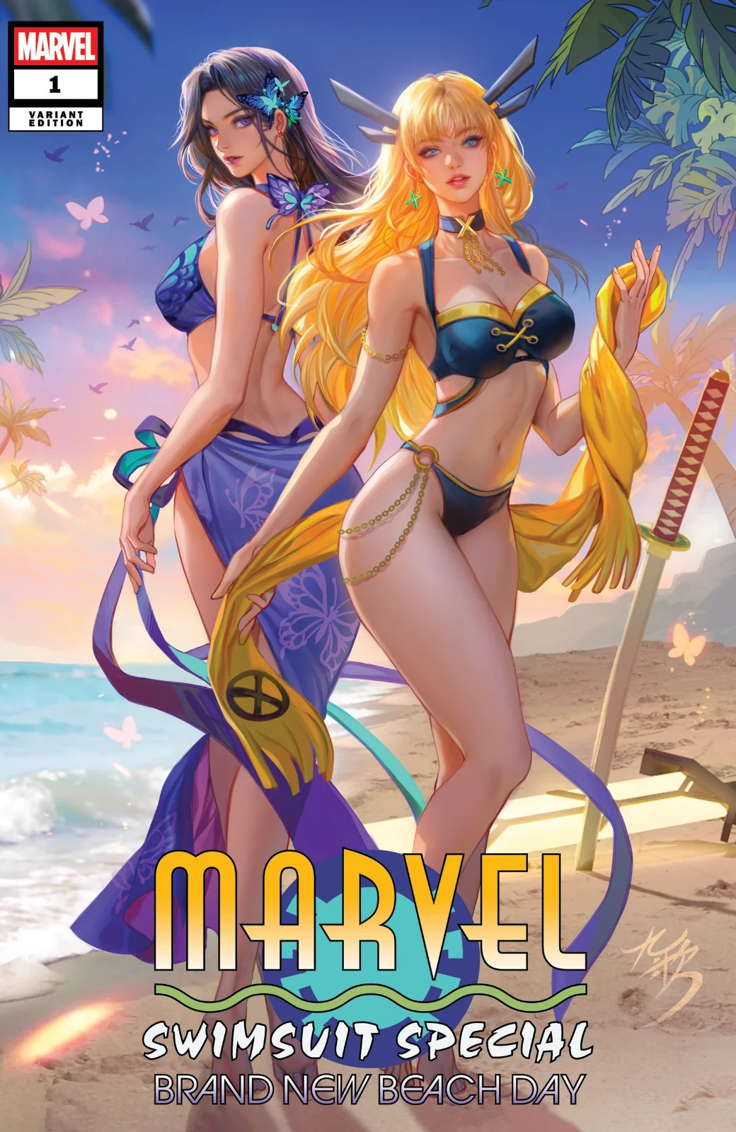 Marvel Swimsuit Special Brand New Beach Day #1 Trade Exclusive Fan Yang LTD 3000 Marvel Swimsuit Special Brand New Beach Day #1 Trade Exclusive Fan Yang LTD 3000