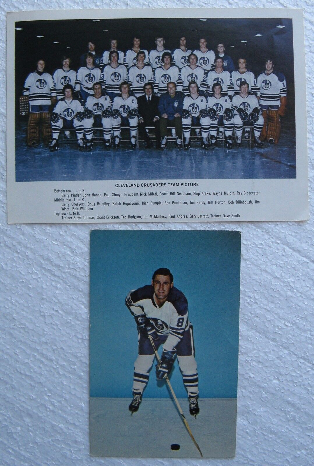 (2) Cleveland Crusaders Hockey: Photo & Postcard                                