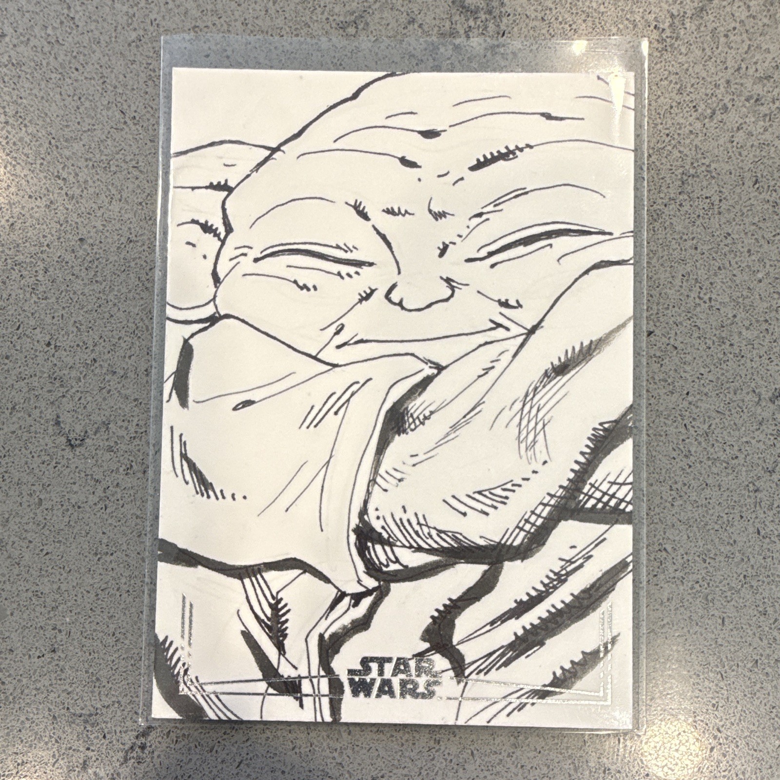 2025 Topps Chrome Grogu Sketch Card 1/1 by Allen Geneta