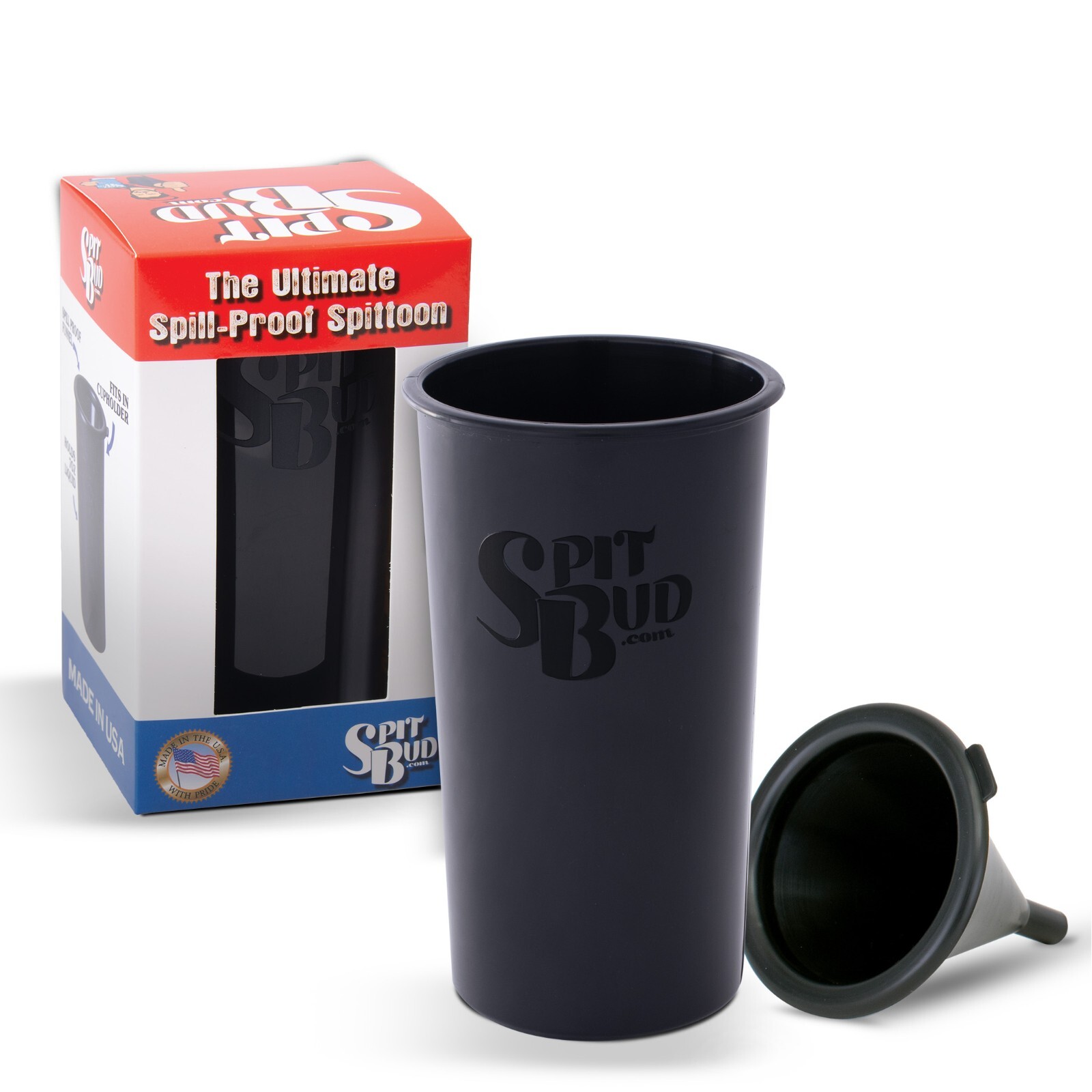 Spit Bud The Ultimate Spill Proof Portable Spittoon - Original Black Spit Bud The Ultimate Spill Proof Portable Spittoon - Original Black